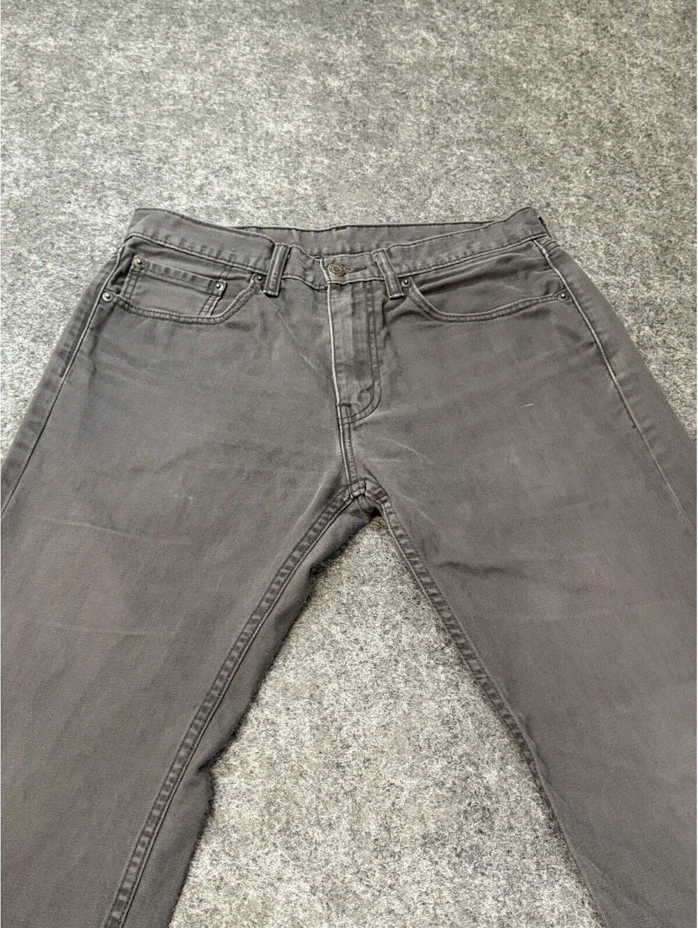 Levi’s 505 Regular Fit Gray Jeans 32x31 Stretch Denim Zipper Fly
